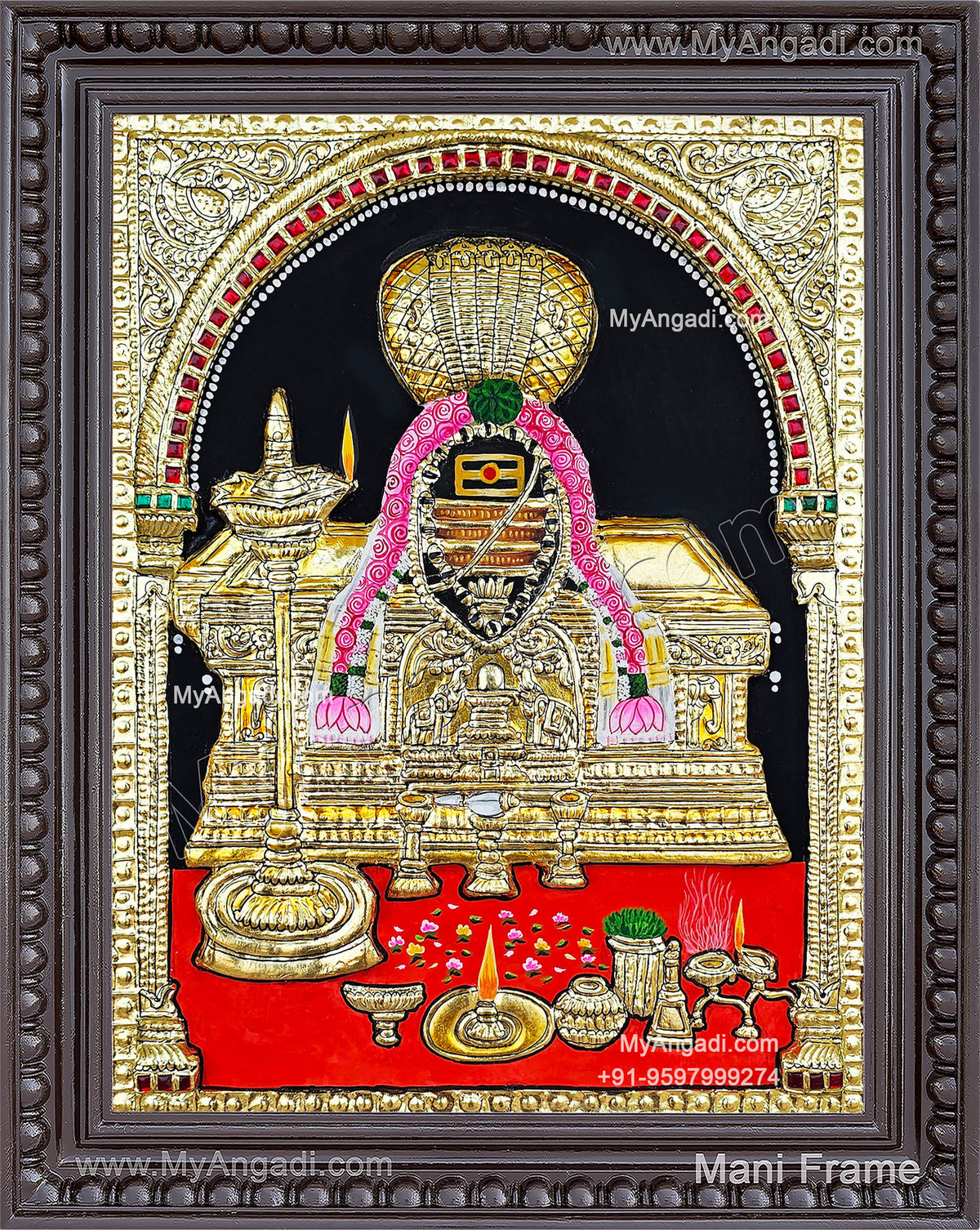 Shiva Lingam 2D Tanjore Painting