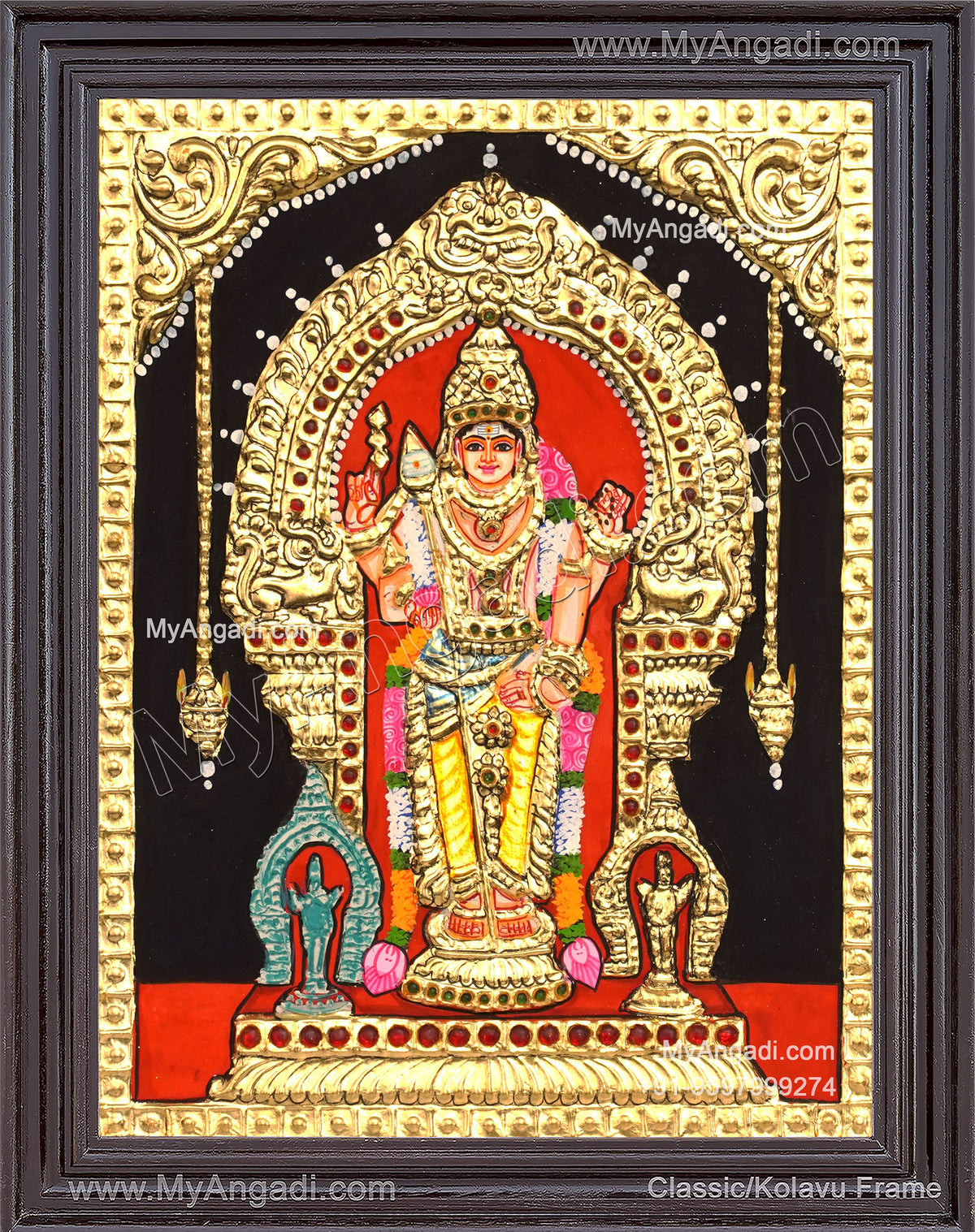 Thiruchendhur Murugar Tanjore Painting