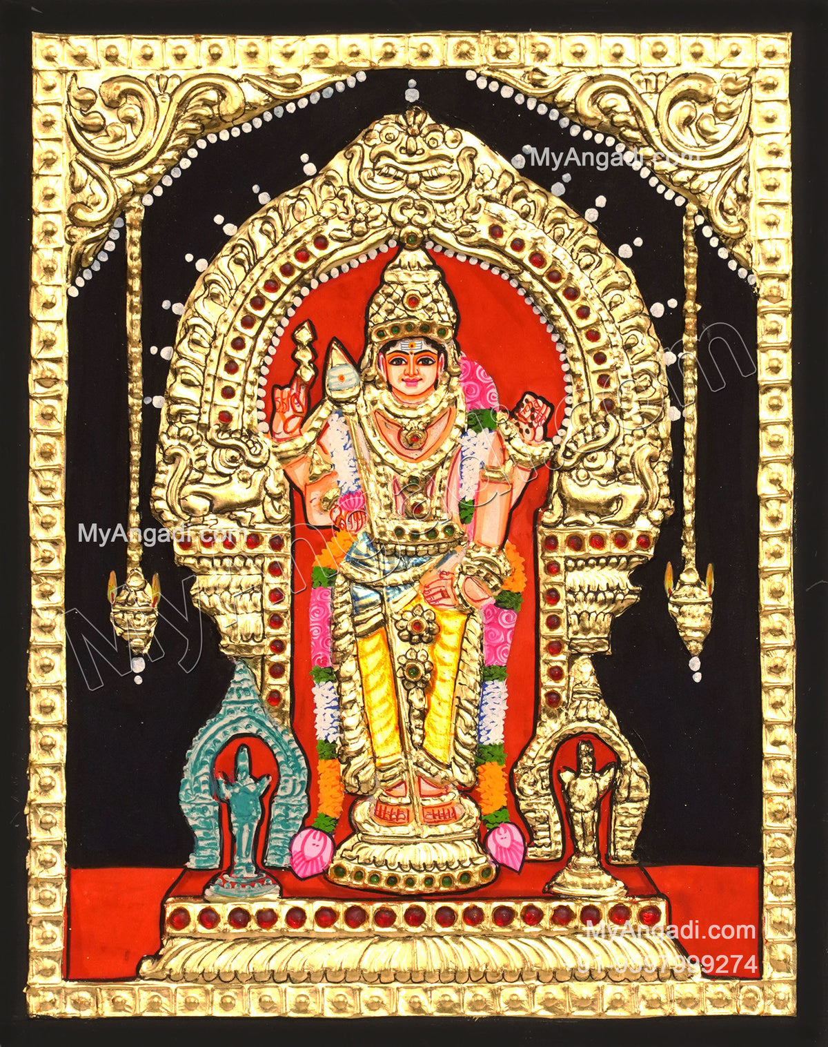Thiruchendhur Murugar Tanjore Painting