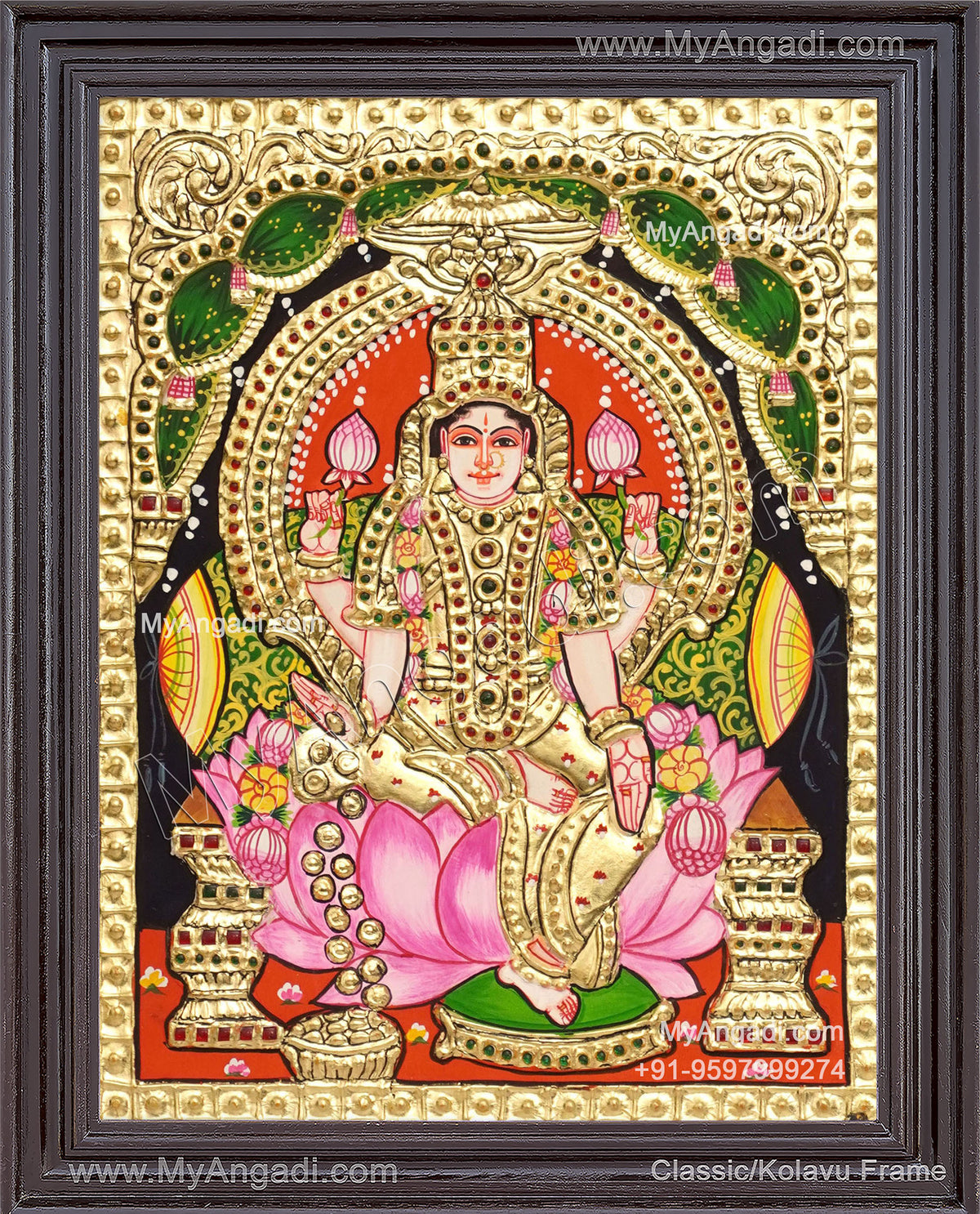 Aishwarya Lakshmi Tanjore Painting