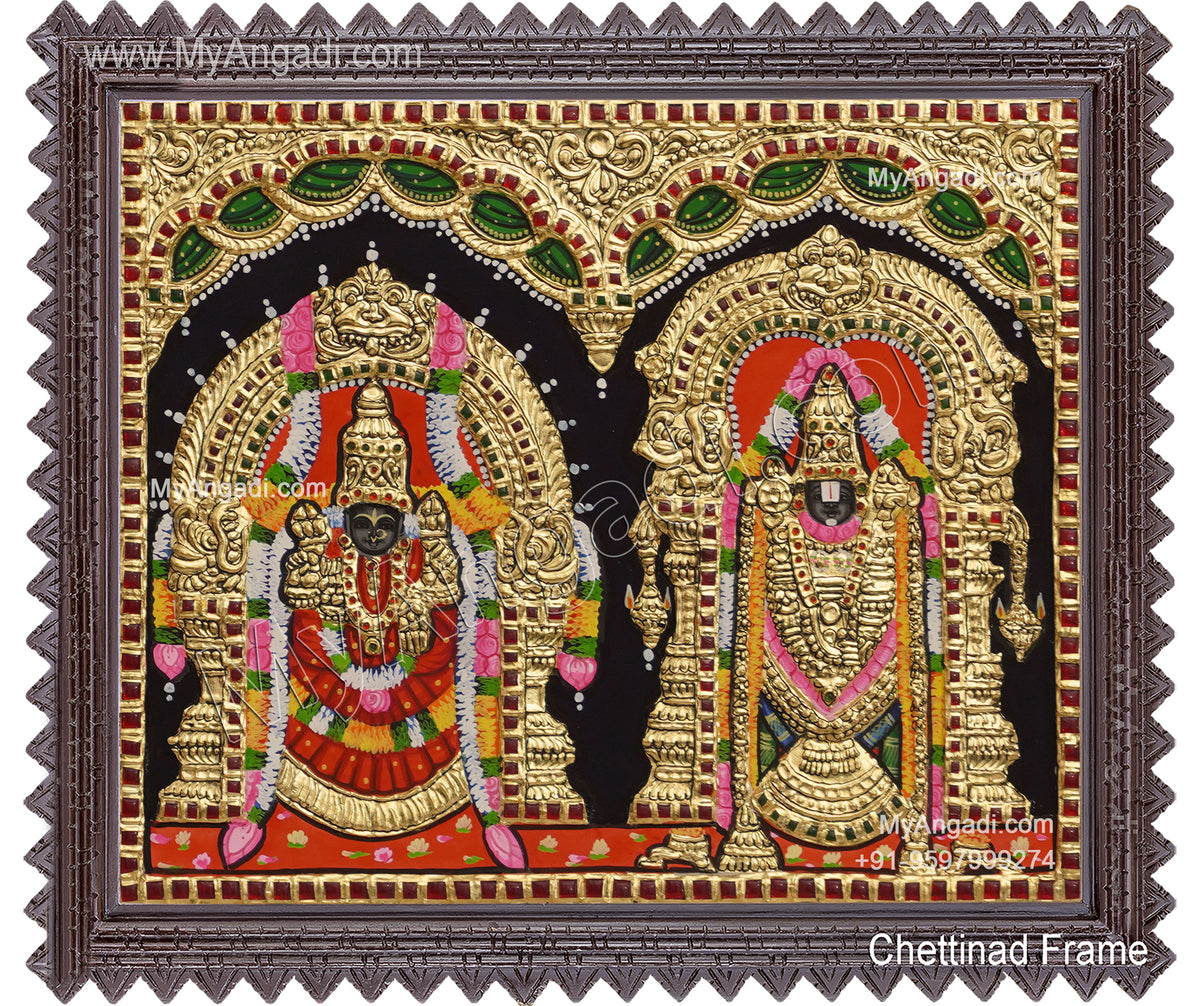 Balaji Padmavathy Thaayar Tanjore Painting