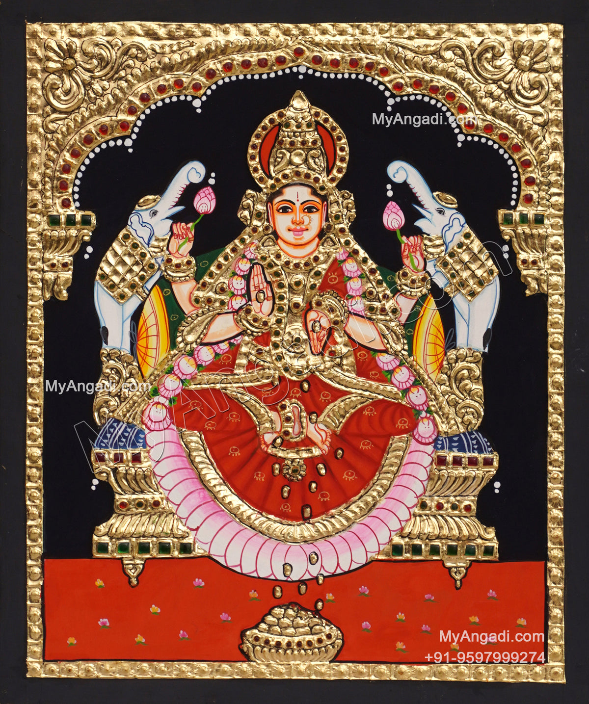 GajalakshmiTanjore Painting
