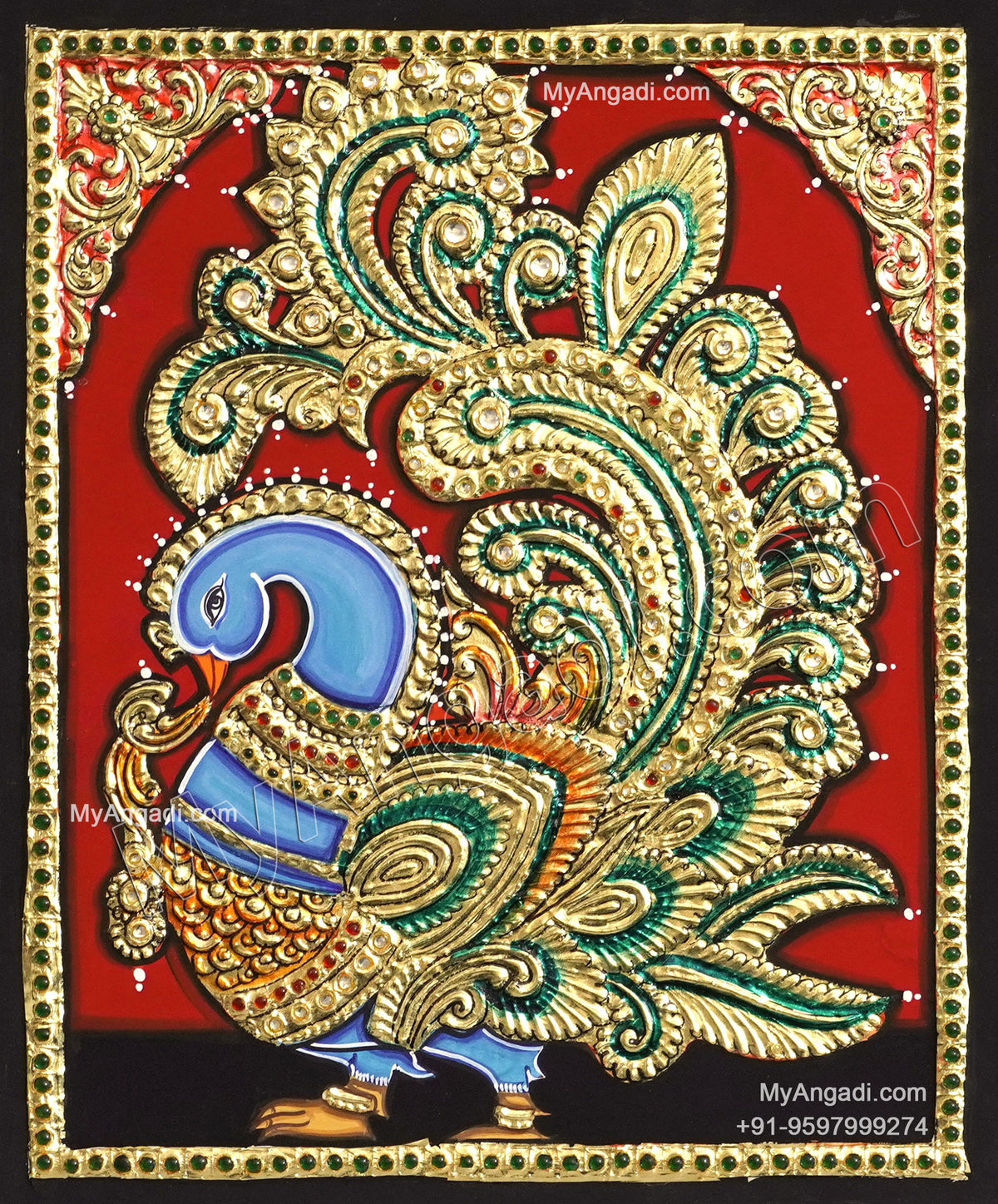 Peacock Tanjore Painting
