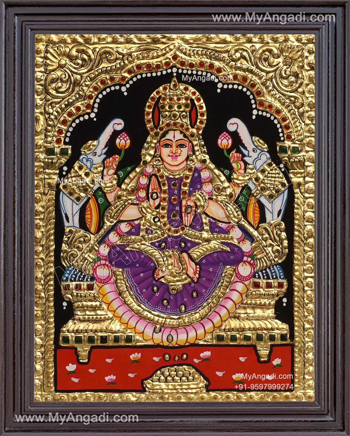 Gajalakshmi Tanjore Painting