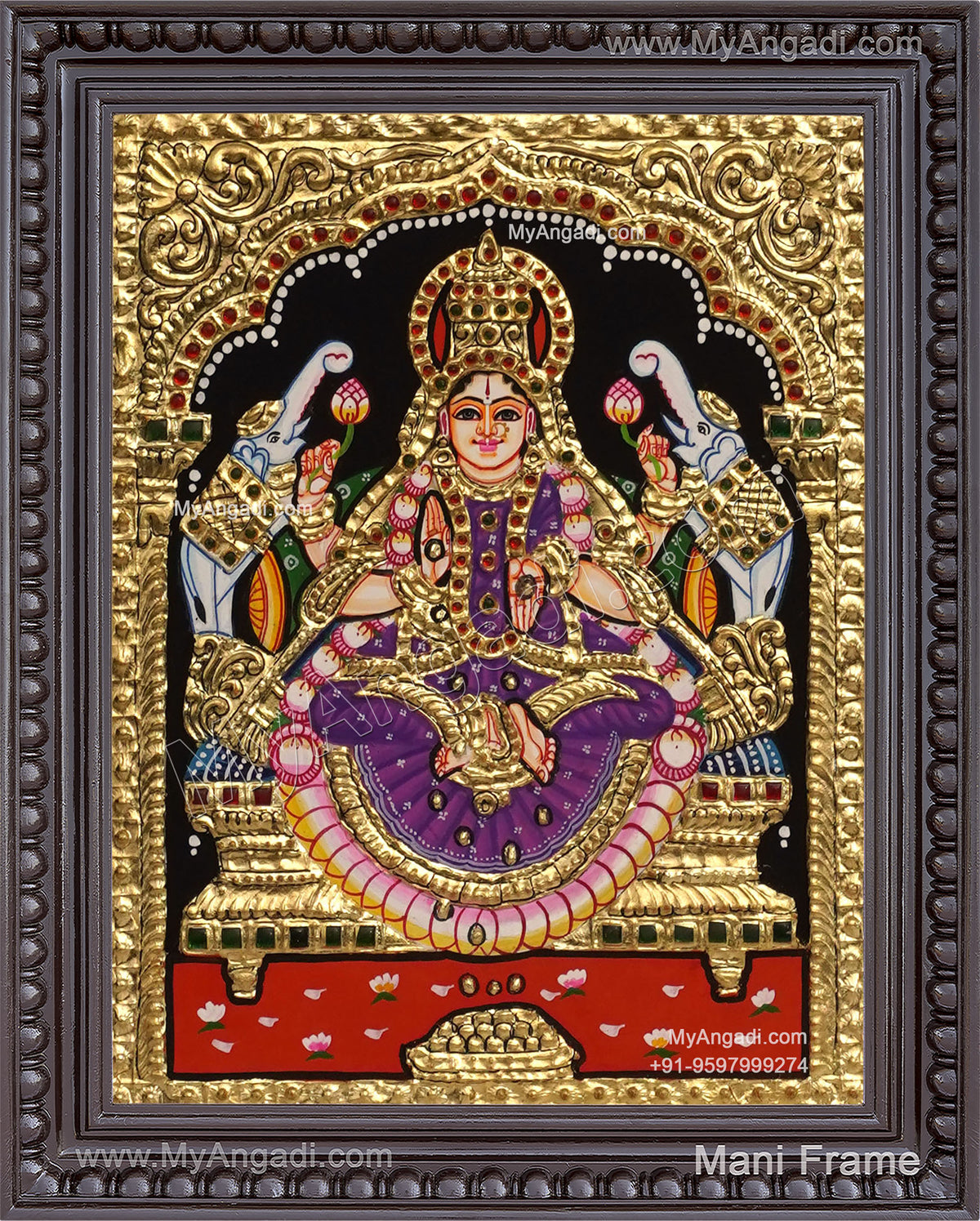 Gajalakshmi Tanjore Painting