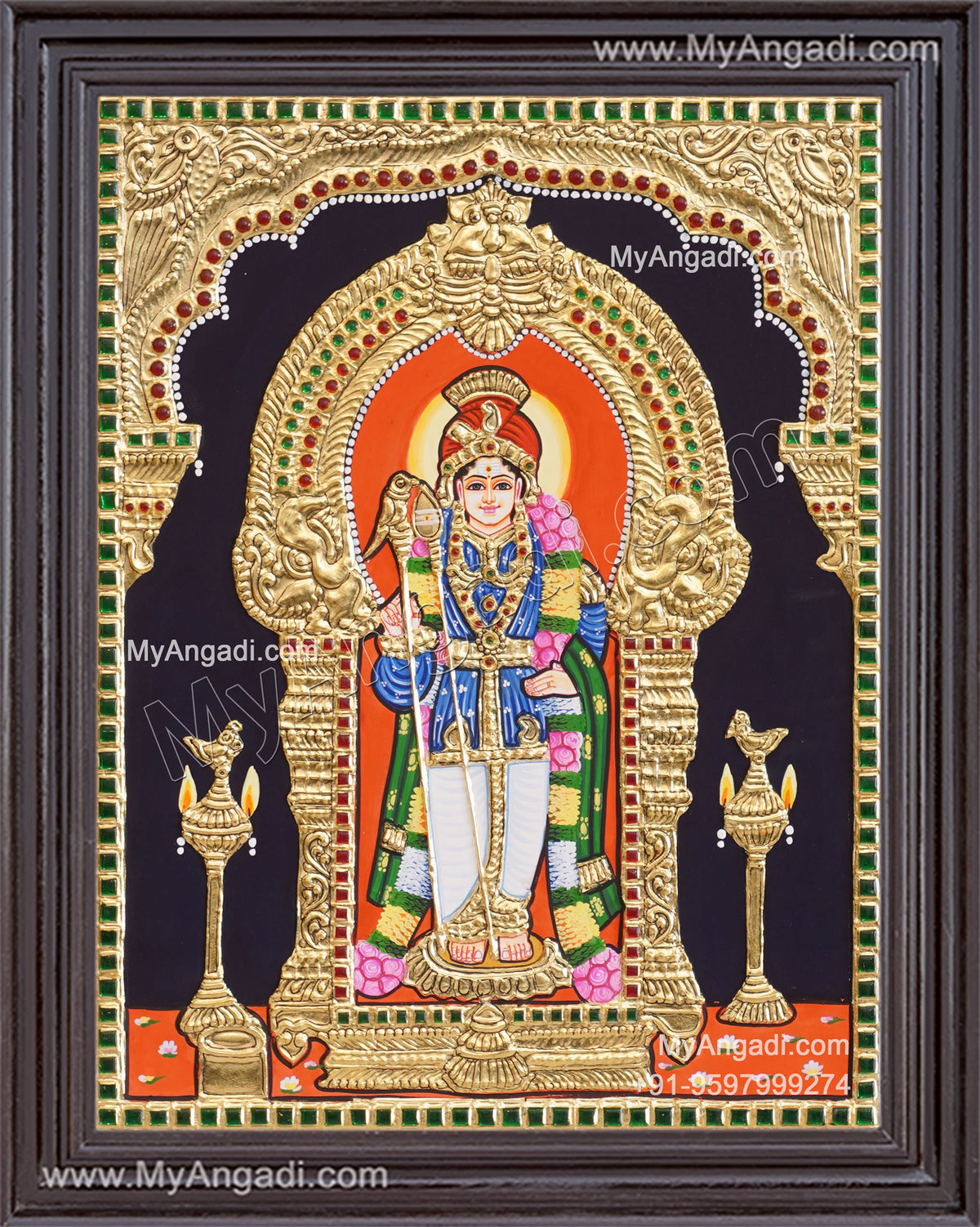 Raja Alangara Murugar Tanjore Painting