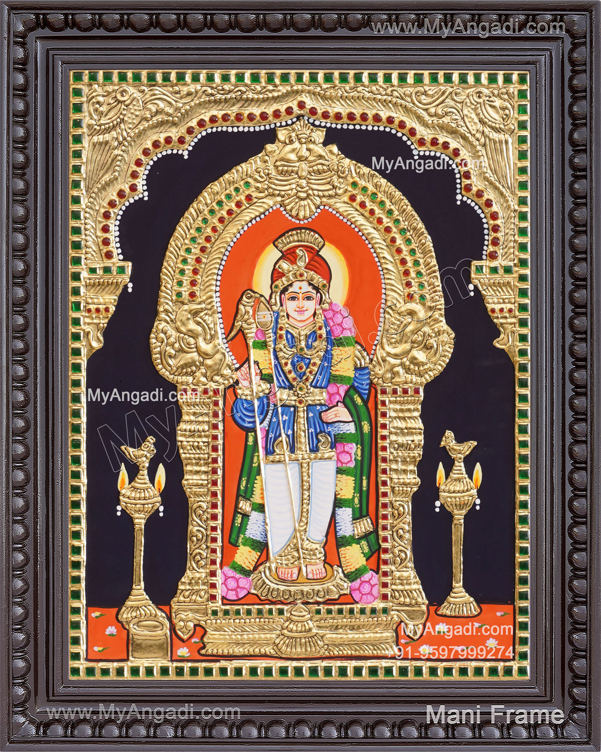 Raja Alangara Murugar Tanjore Painting