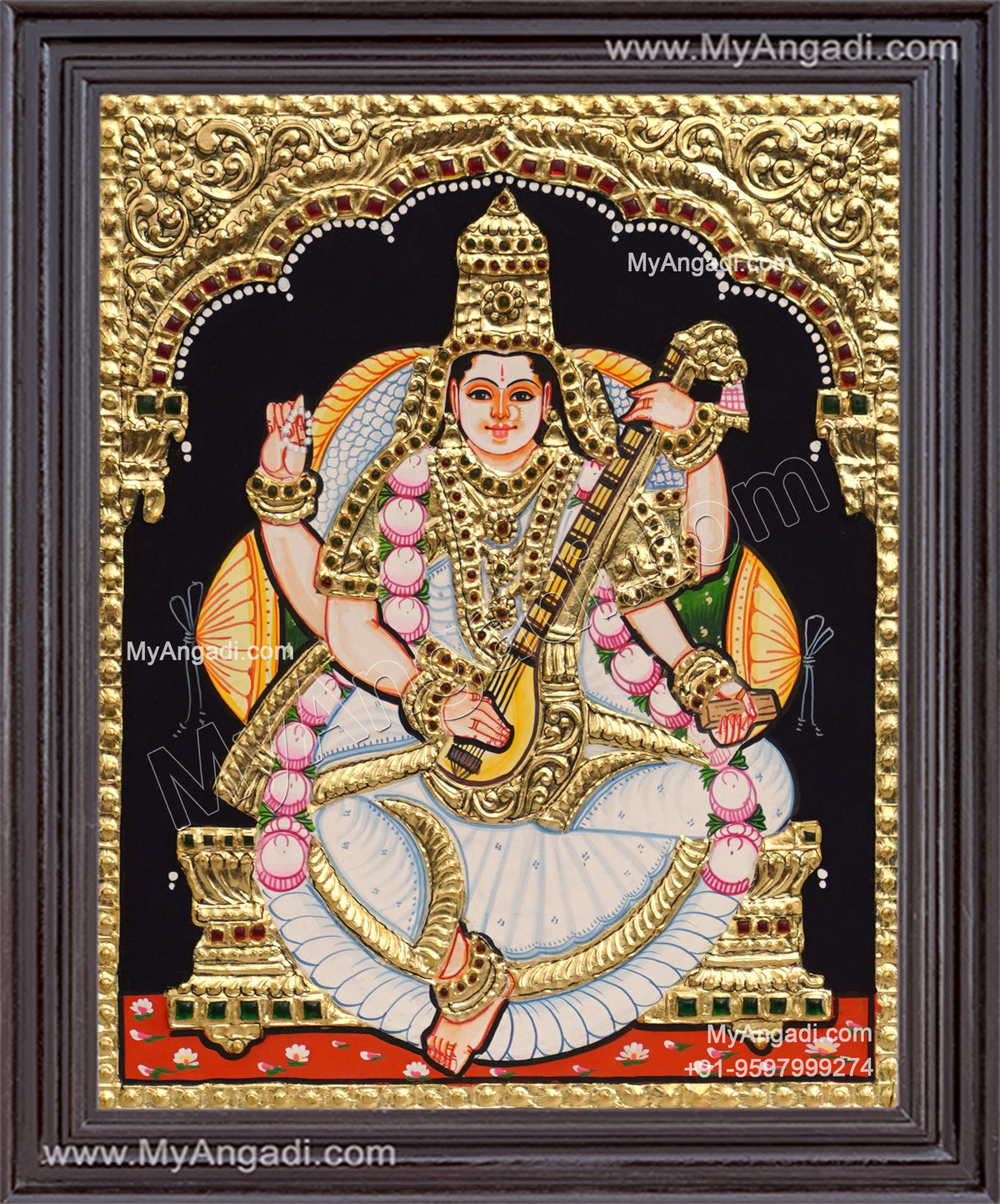 Saraswathi Tanjore Painting