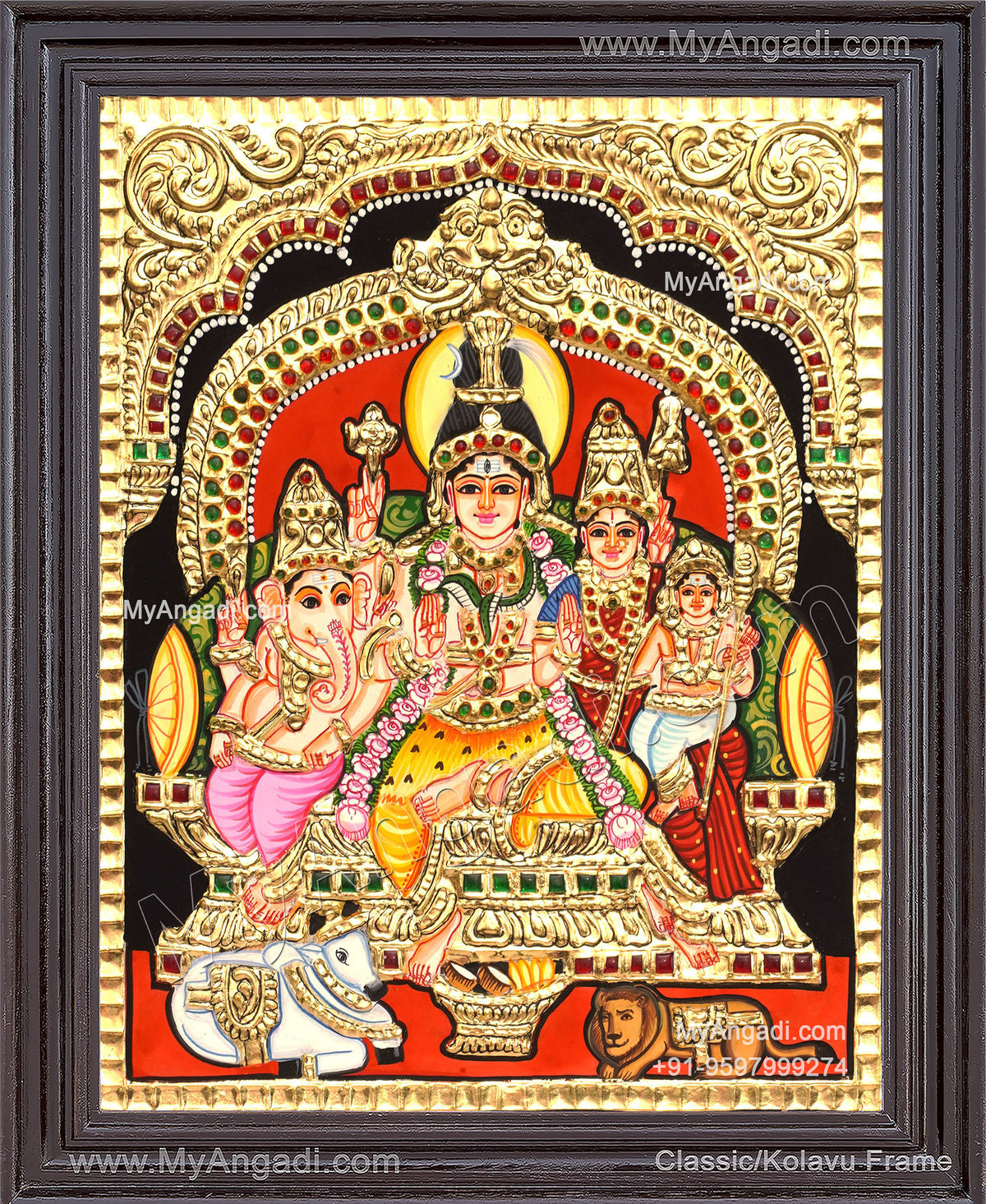 Shiva Family Tanjore Paintings