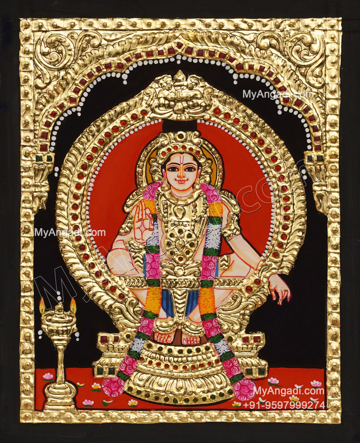 Aiyappan Tanjore Painting
