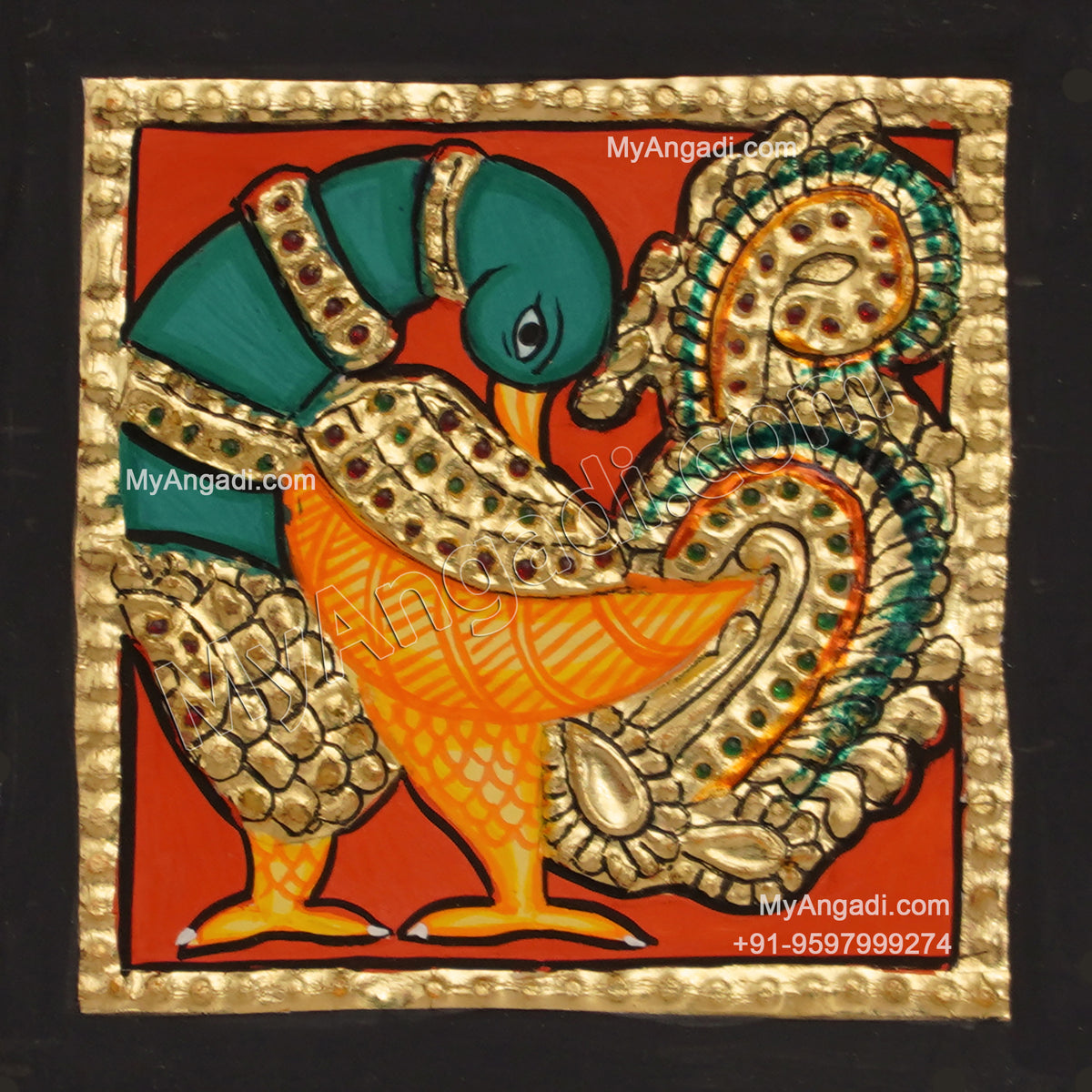 Peacock Tanjore Painting