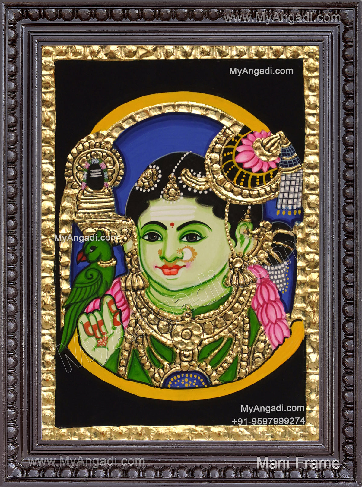 Meenakshi Amman Tanjore Painting