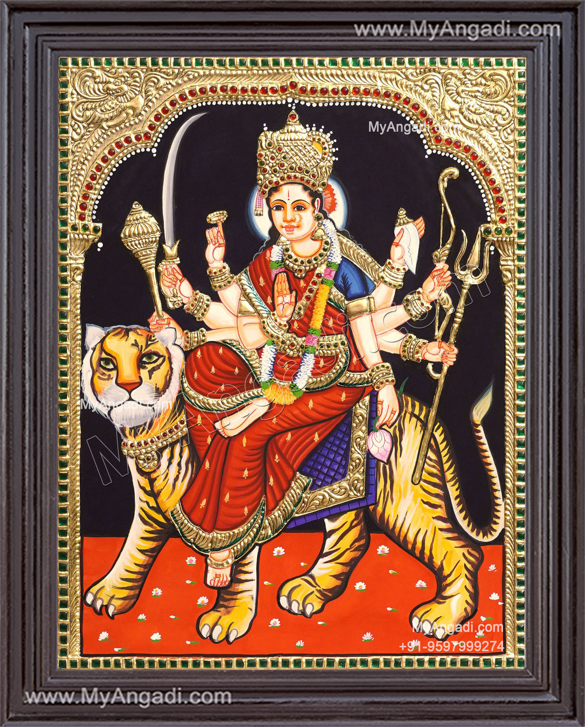 Durga Devi Tanjore Painting