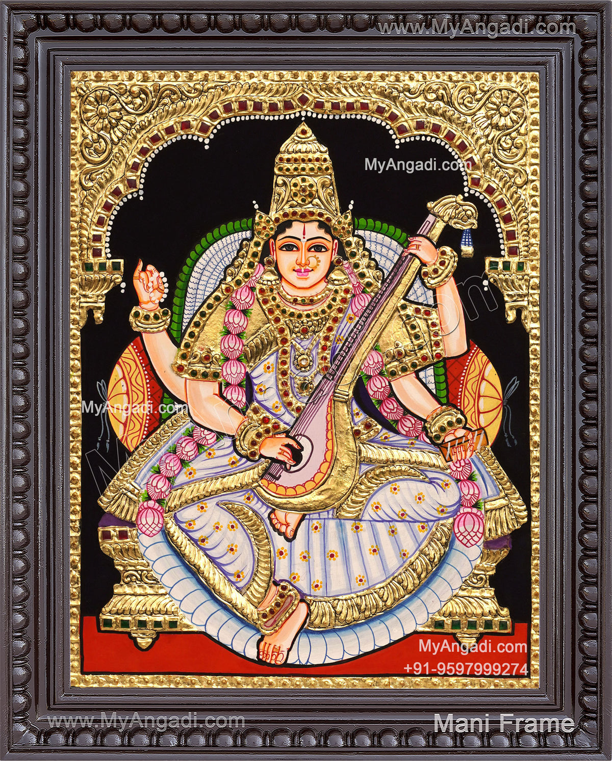Saraswathi Tanjore Painting