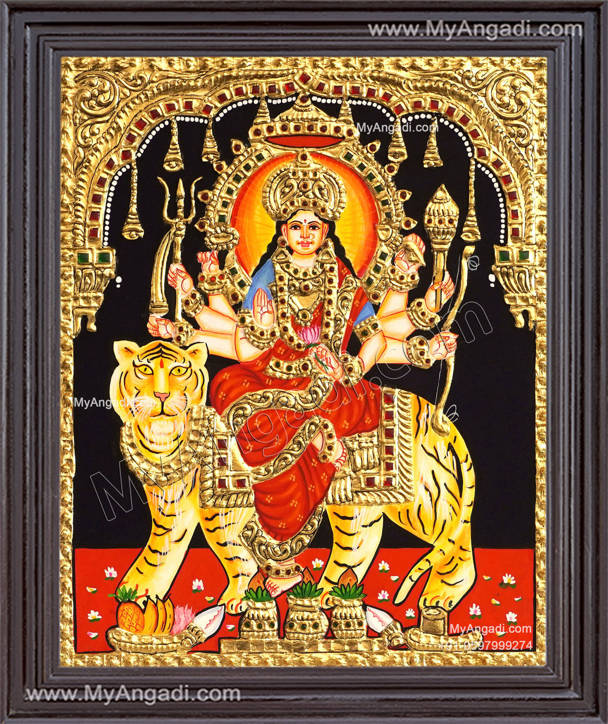 Durga Devi Tanjore Painting