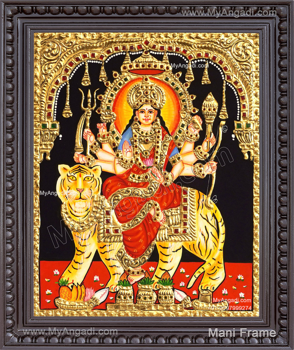 Durga Devi Tanjore Painting
