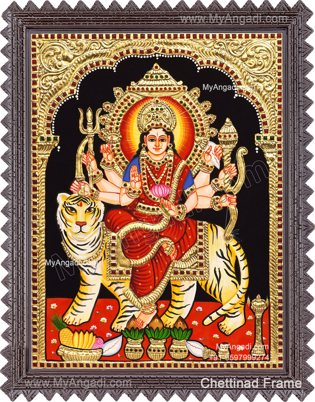 Durga Devi Tanjore Painting