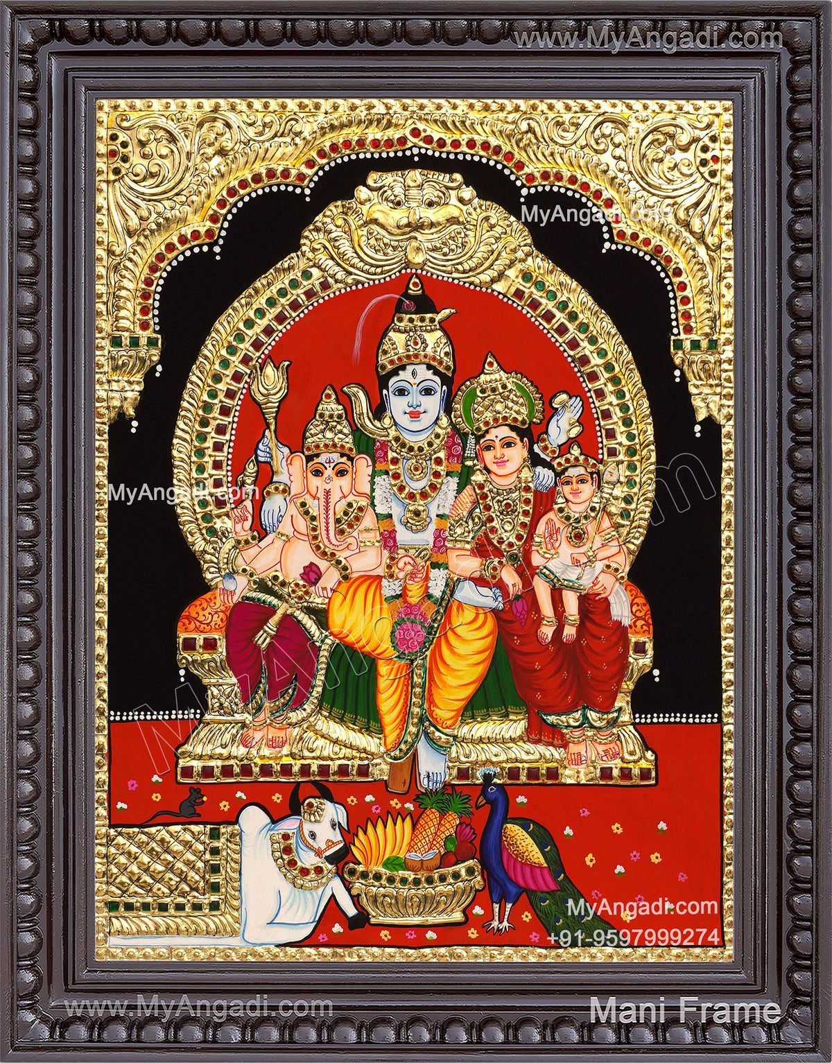 Shiva Family Tanjore Paintings