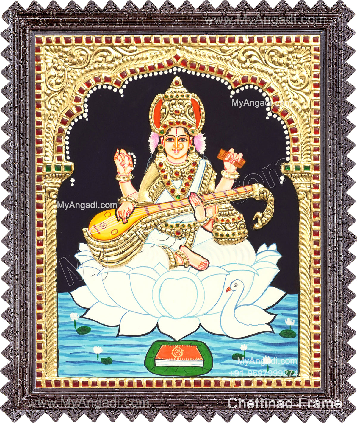 Saraswathi Tanjore Painting