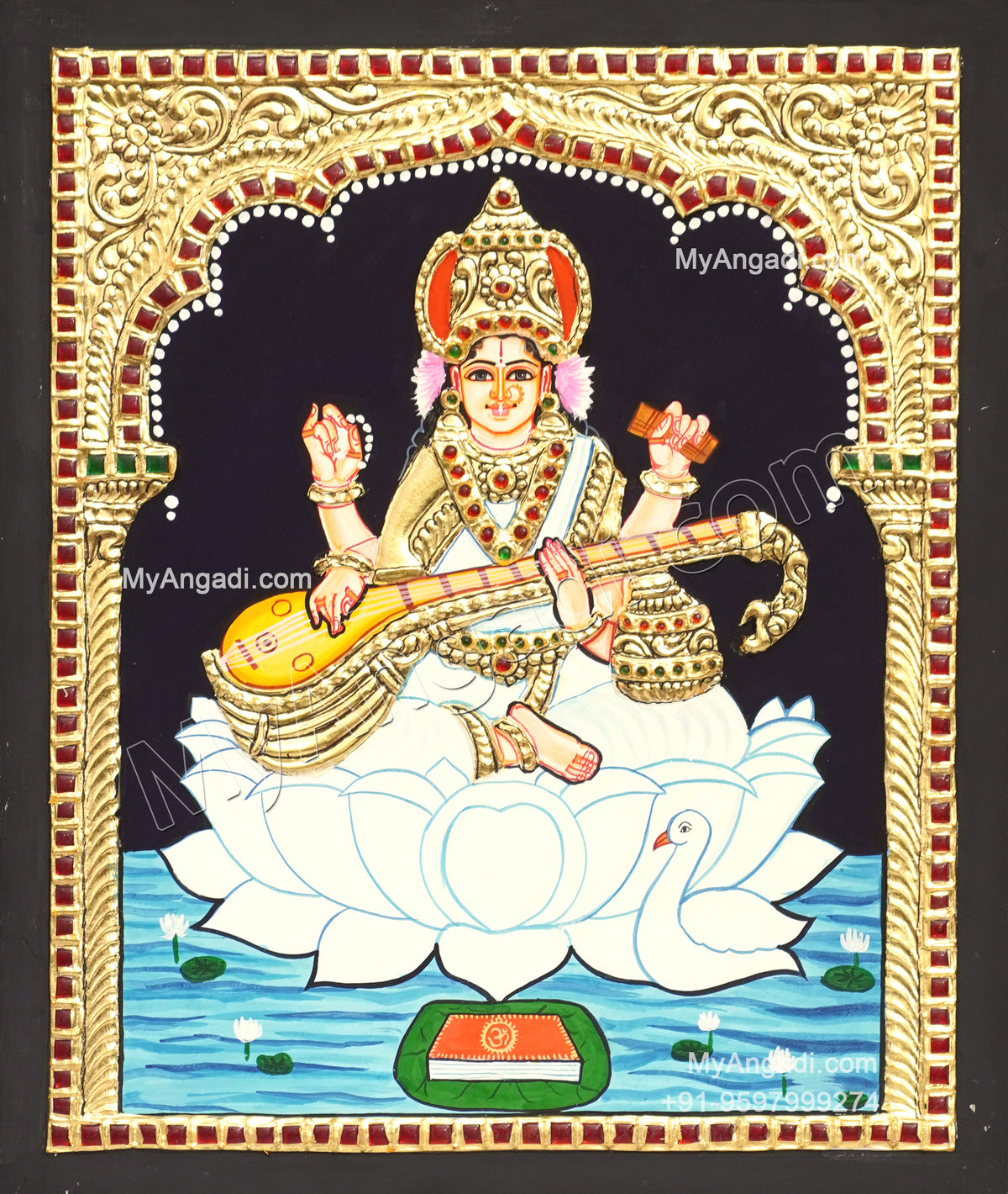 Saraswathi Tanjore Painting