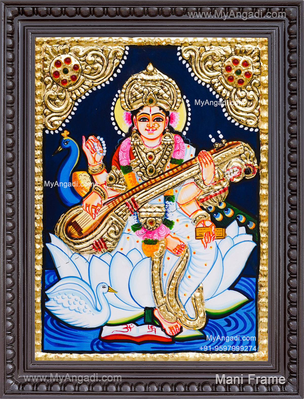 Sarawathi Tanjore Painting