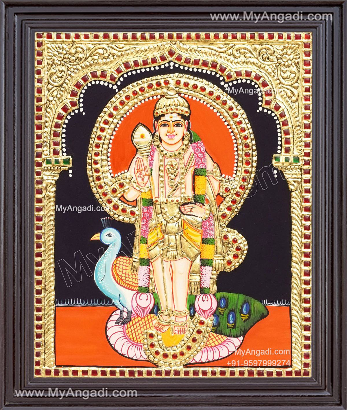 Mayil Murugan Tanjore Painting