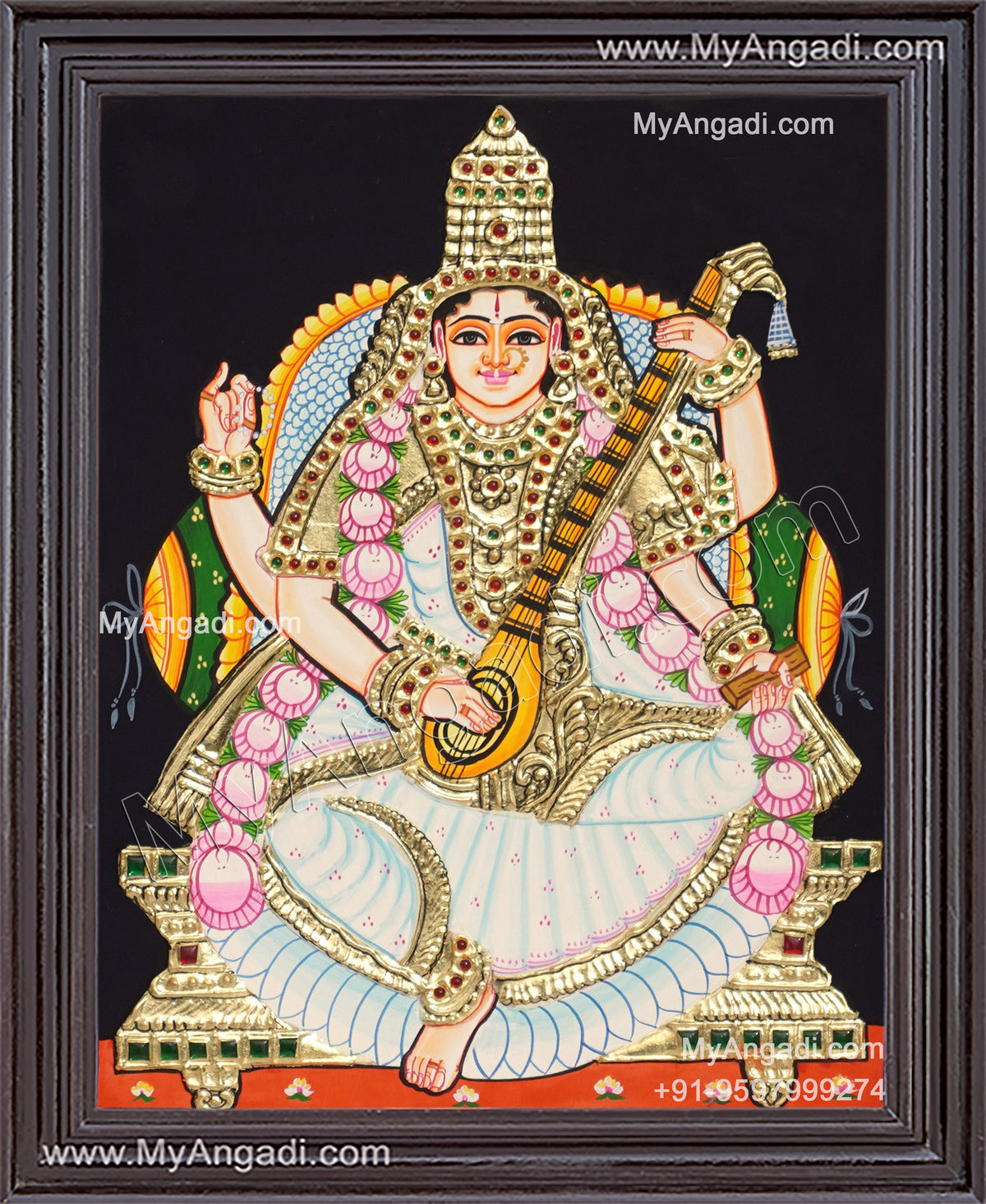 Saraswathi Tanjore Painting