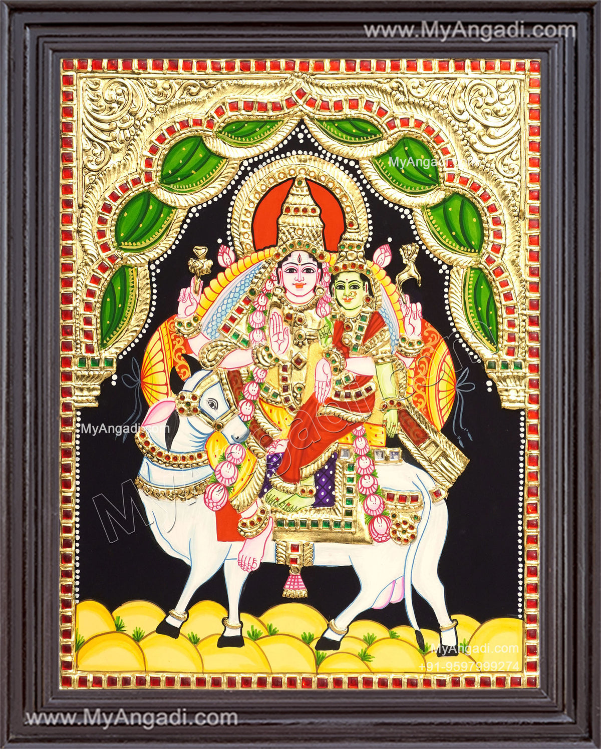 Pradhosam Sivan Parvathi Tanjore Painting