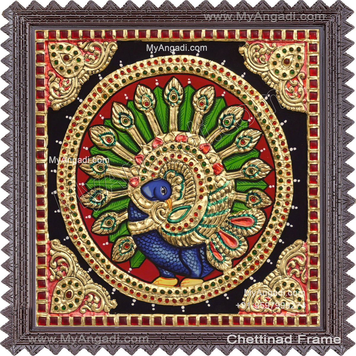 Peacock Tanjore Painting
