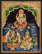 Ganesh Lakshmi Saraswathi Tanjore Painting