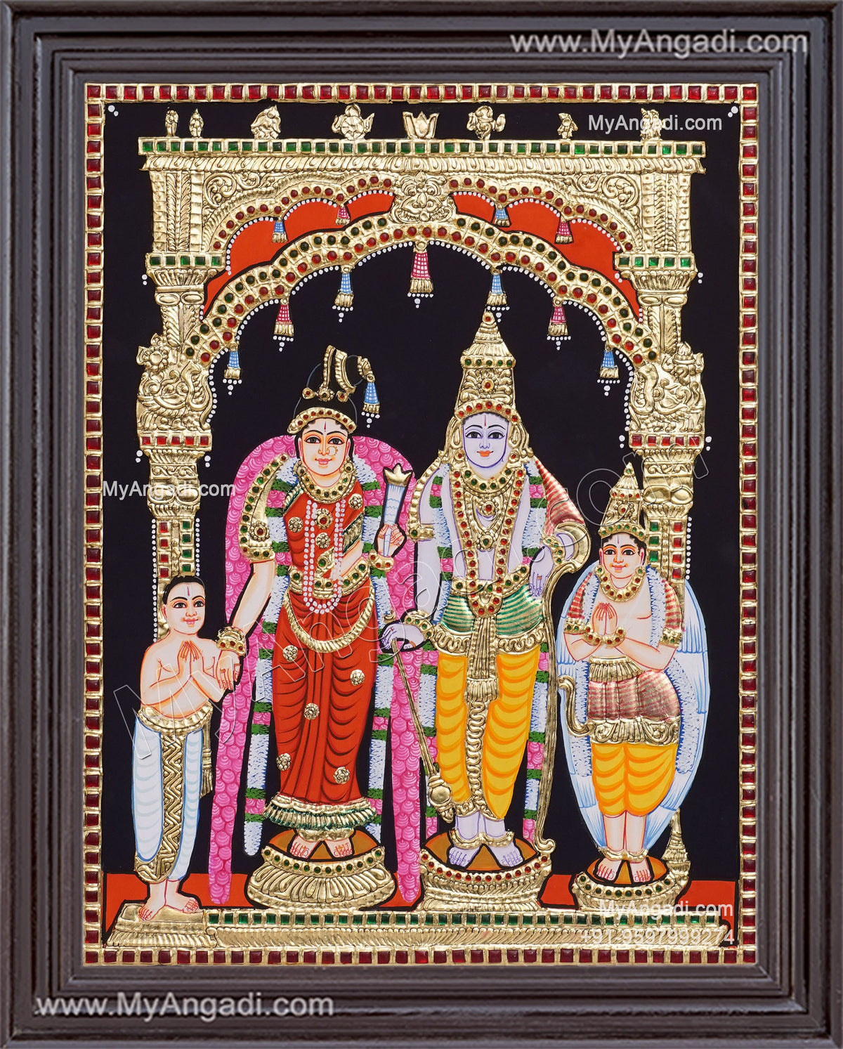 Andal Ranga Mannar Tanjore Painting
