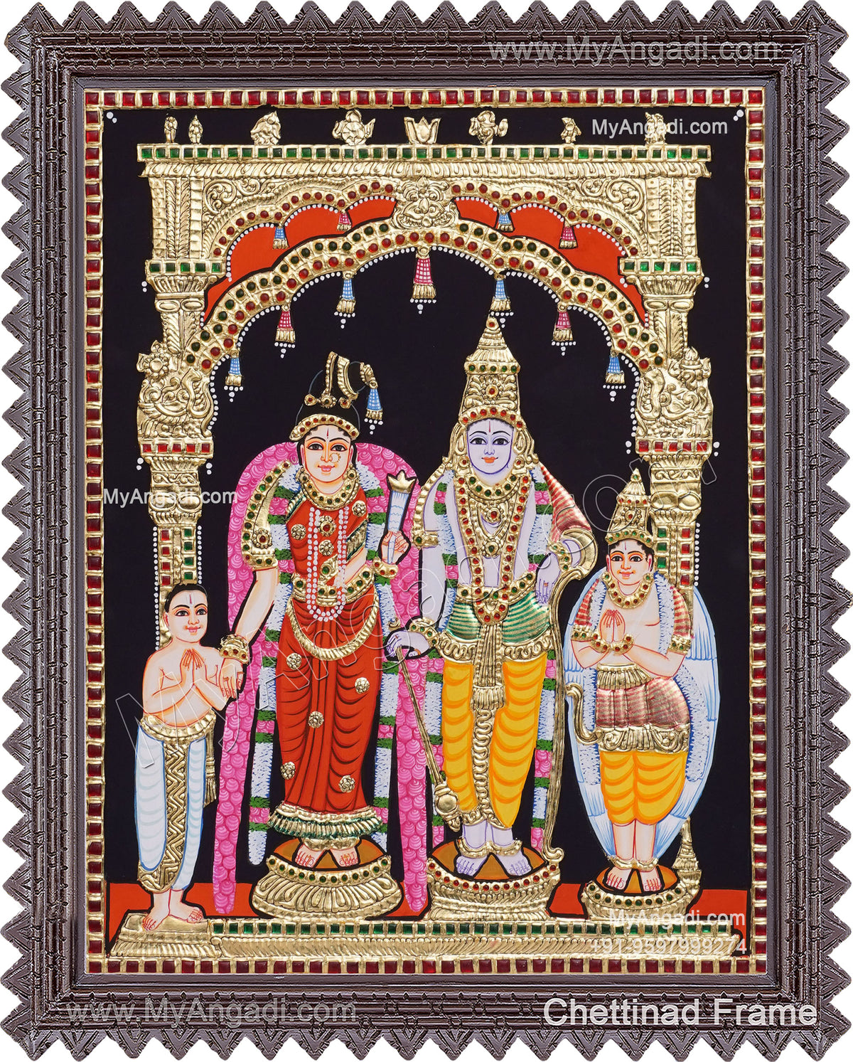 Andal Ranga Mannar Tanjore Painting