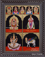 Multi God Panel Tanjore Painting
