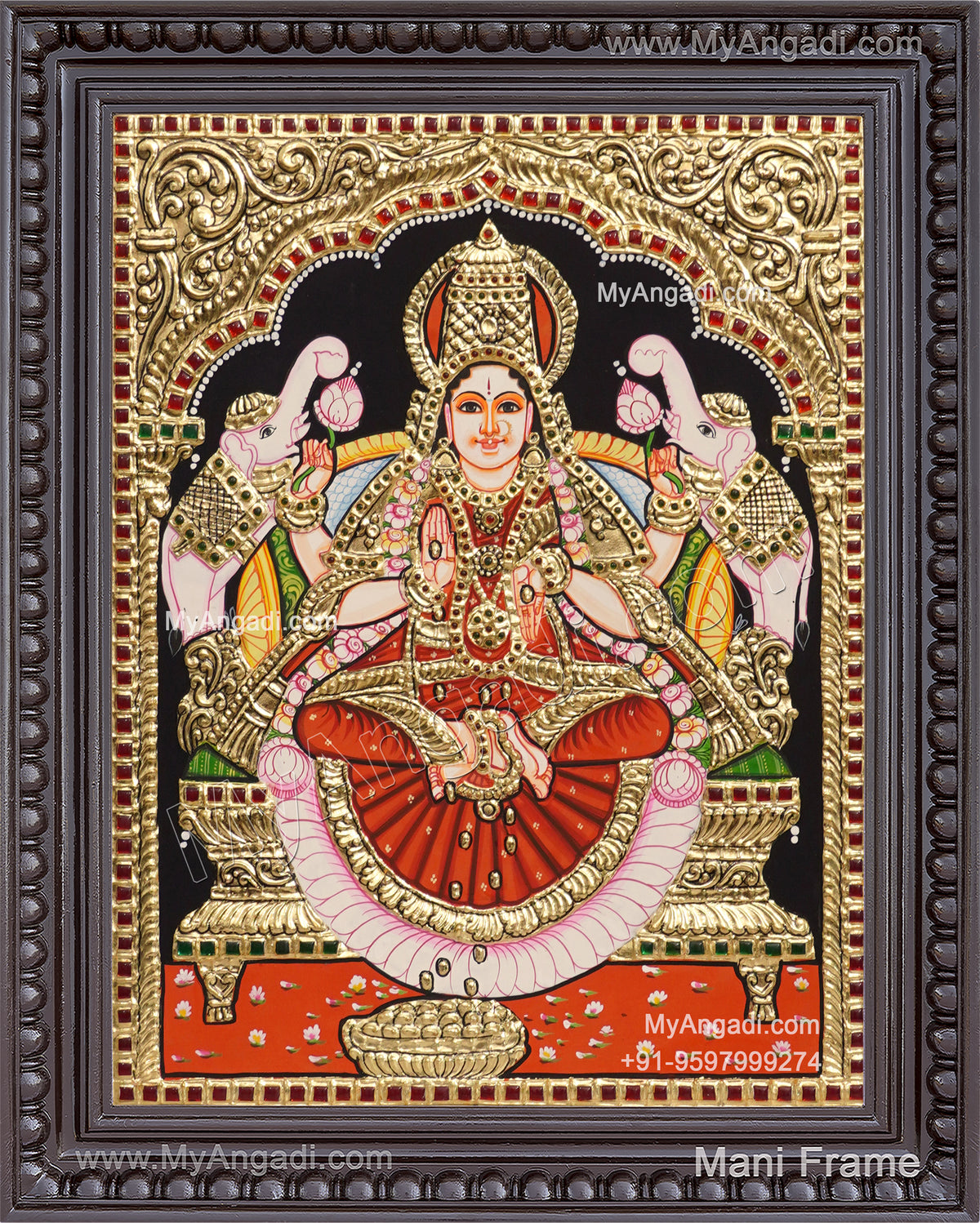 Gajalakshmi Tanjore Painting