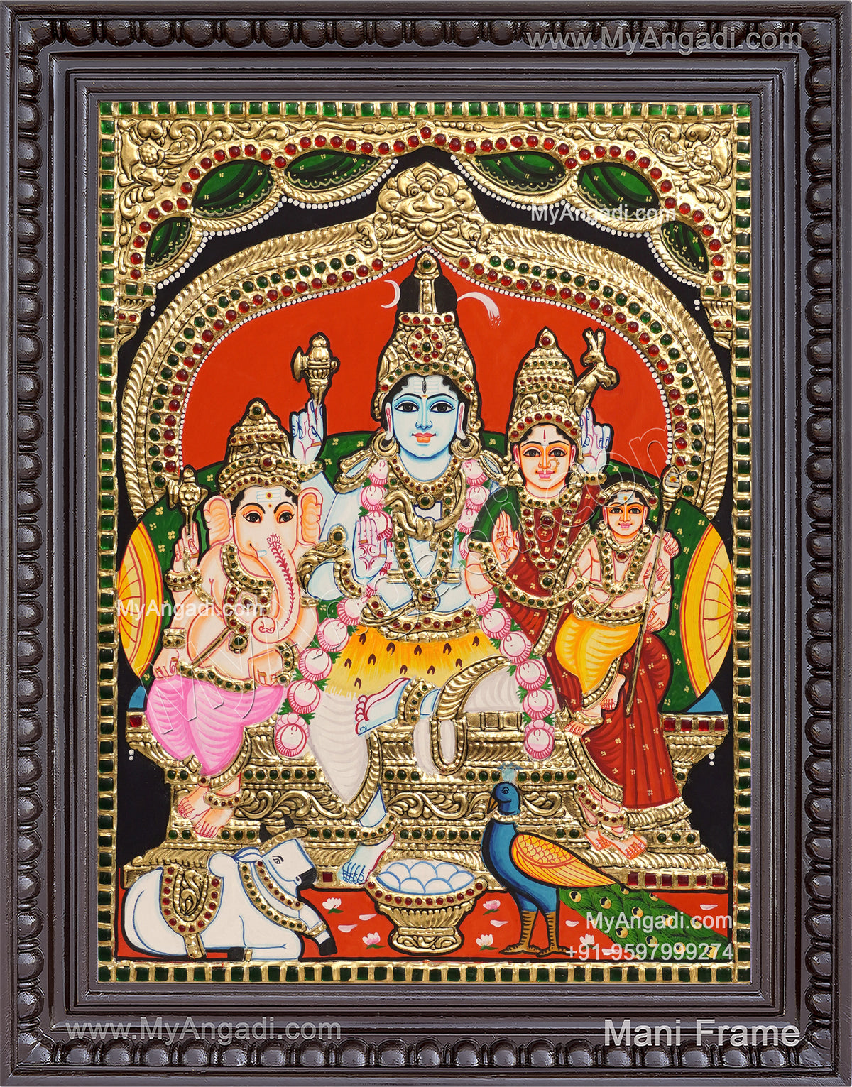 Shiva Family Tanjore Painting