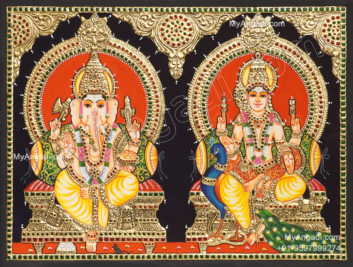 Ganesha MurugarTanjore Painting