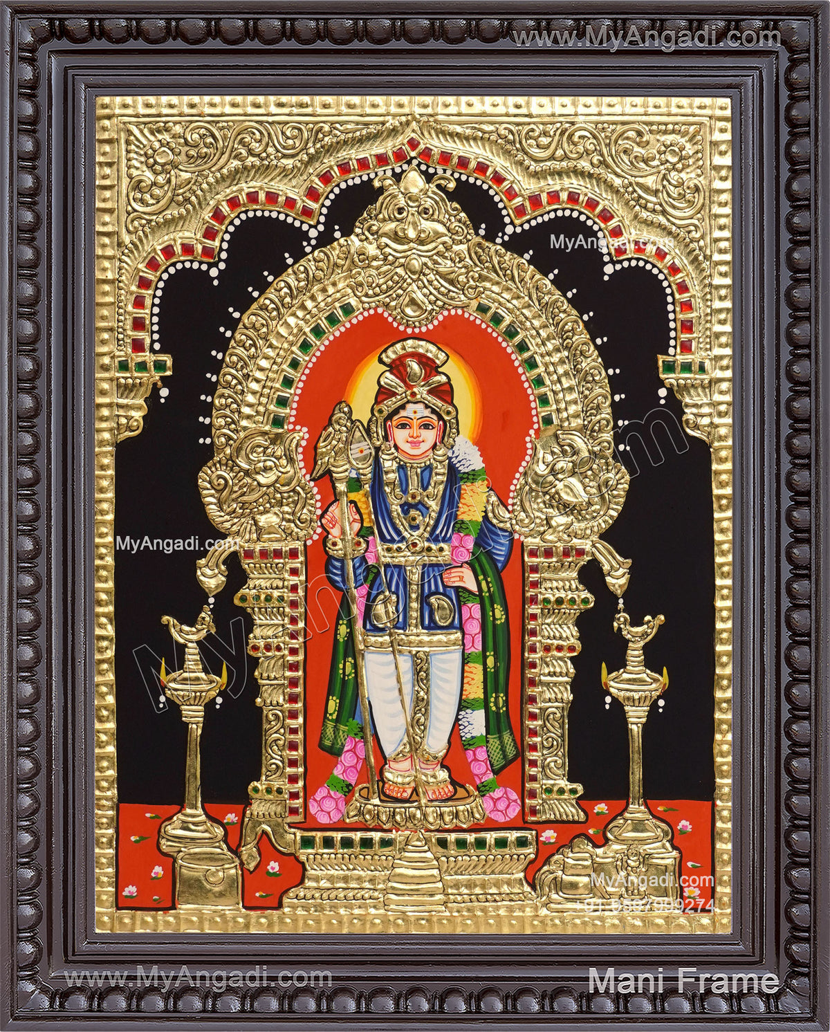 Raja Alangara Murugar Tanjore Painting