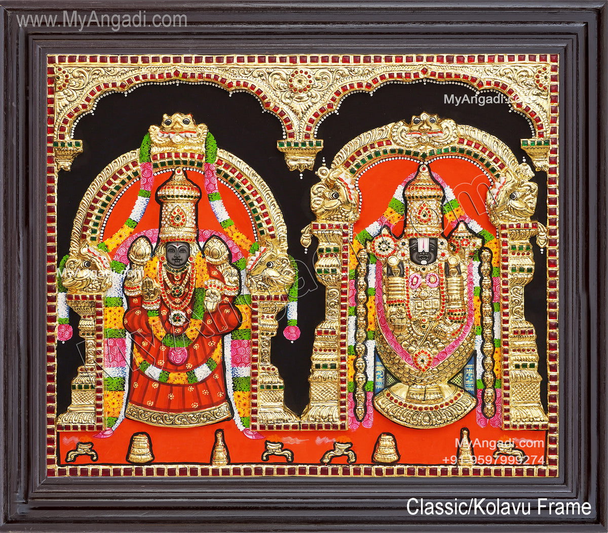 3D Balaji Thayar Tanjore Painting