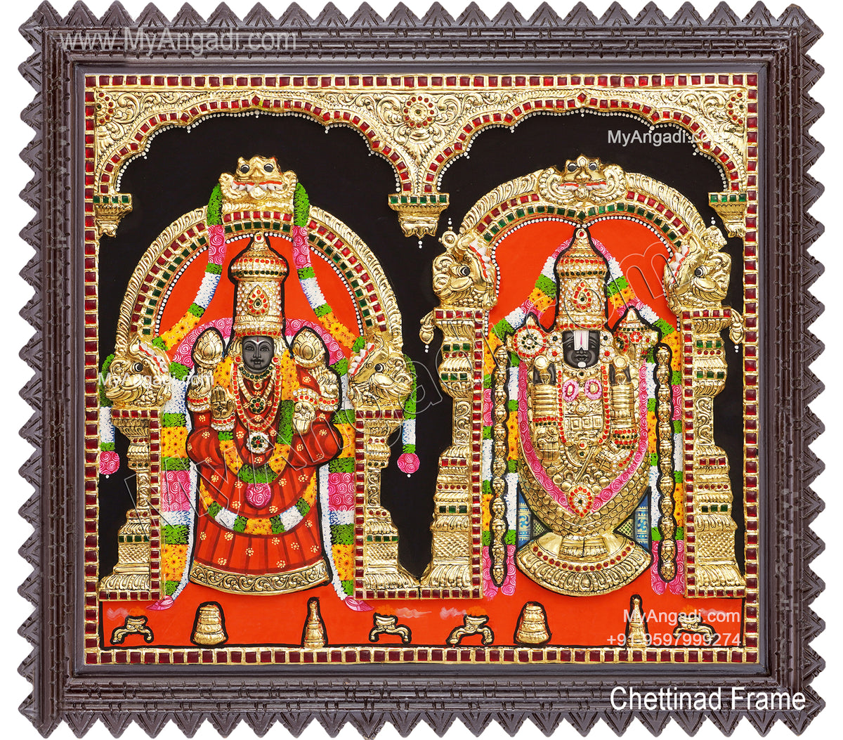 3D Balaji Thayar Tanjore Painting