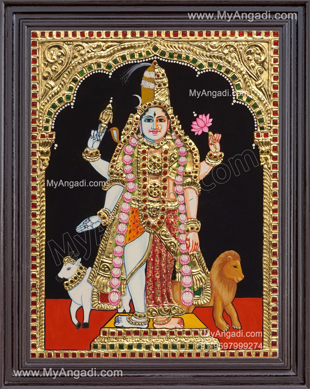 Ardhanarishvarar Tanjore Painting
