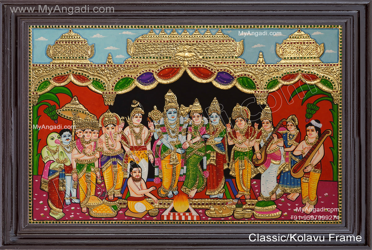 Srinivasa Kalyanam Tanjore Painting