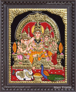 Shiva Family Tanjore Painting