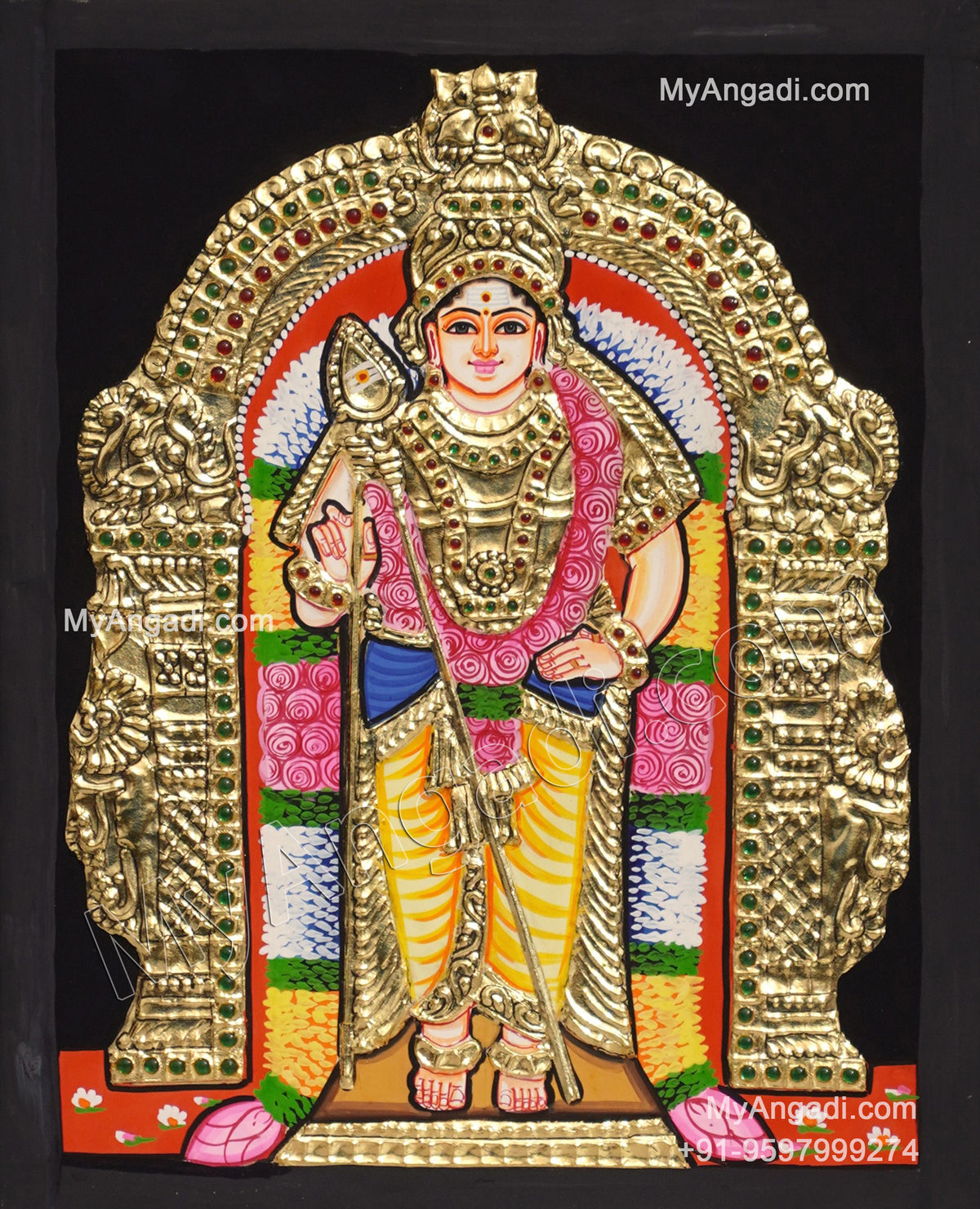 Murugan Tanjore Painting