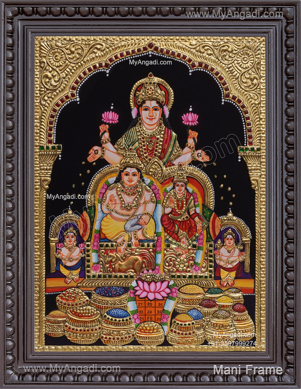 Kubera Lakshmi Tanjore Painting