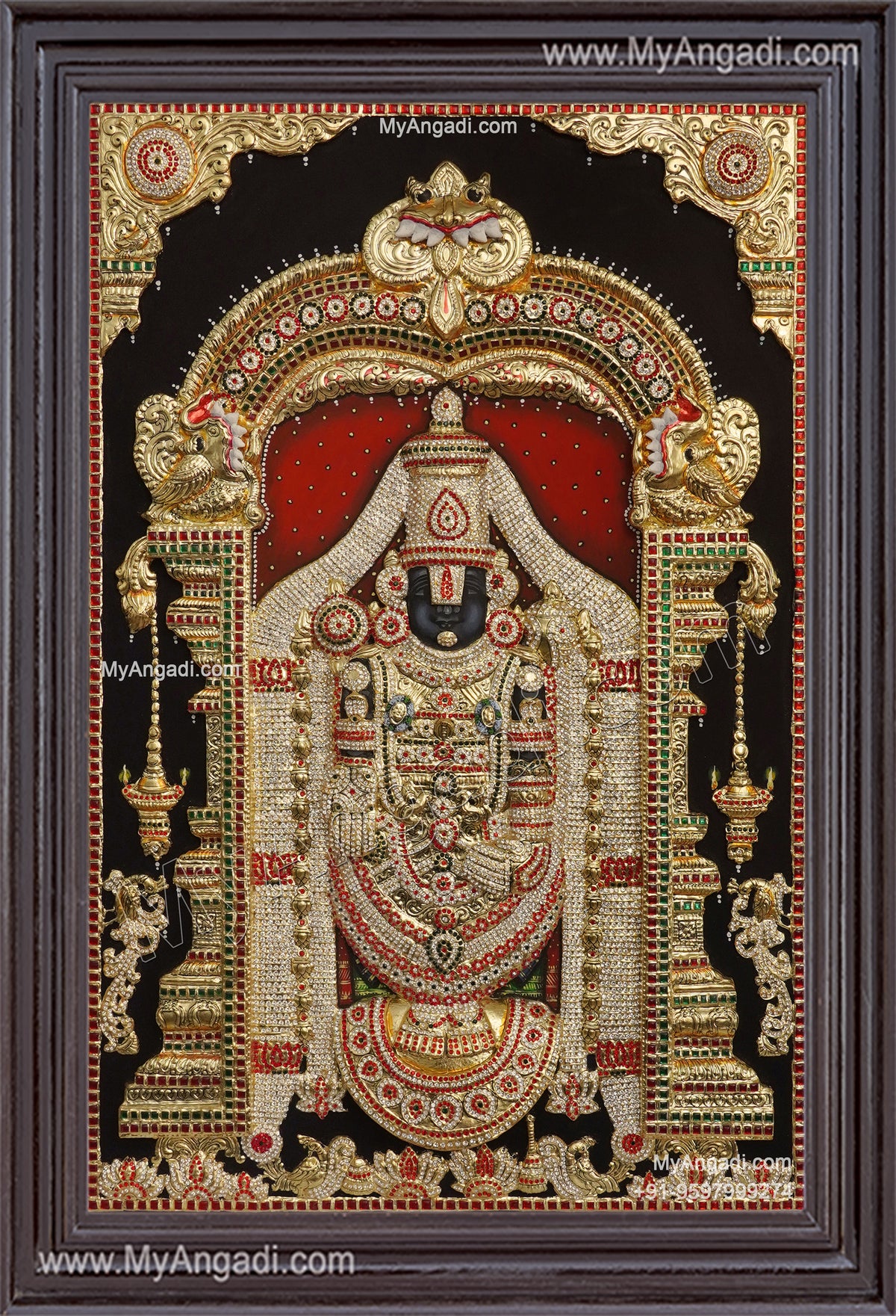3D Balaji Tanjore Painting