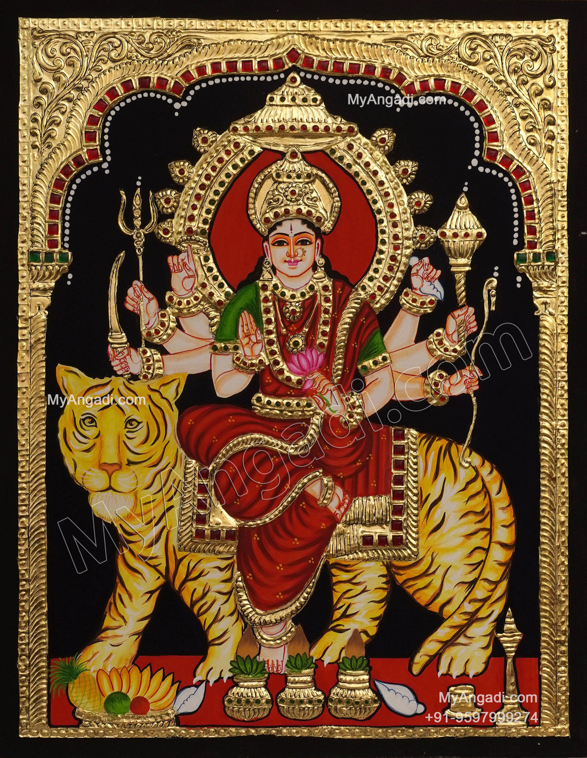 Durga Devi Tanjore Painting