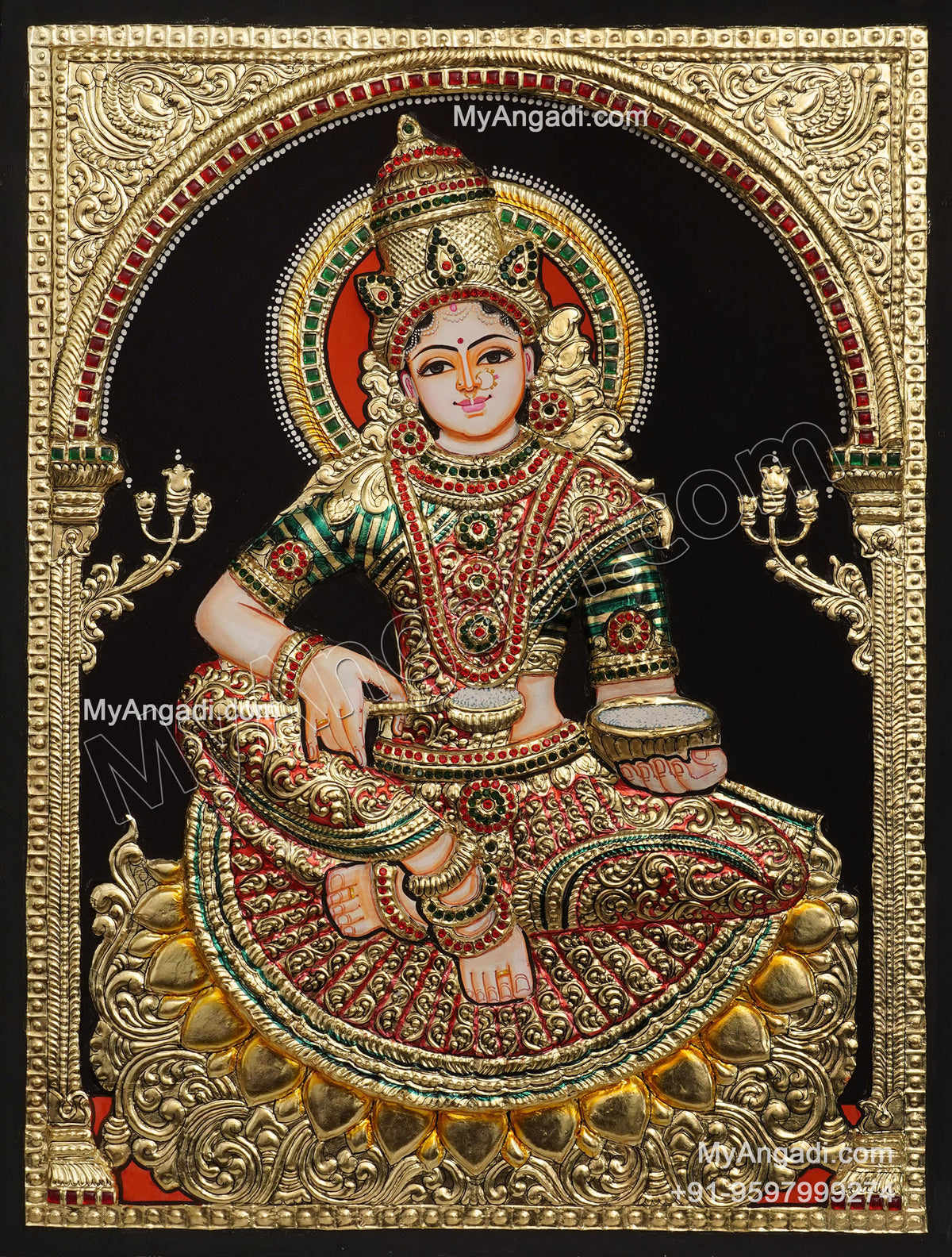 3D Annapurani Tanjore Painting