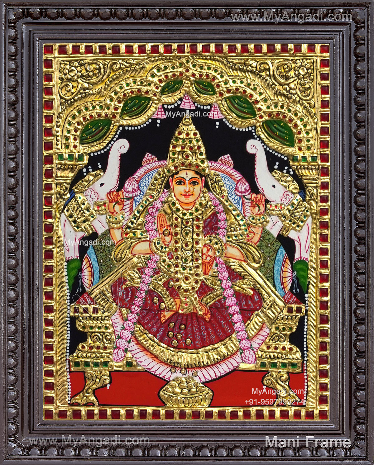 Gaja Lakshmi Tanjore Painting