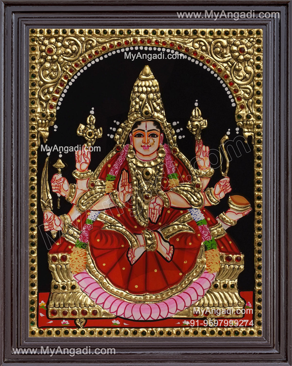 Veera Lakshmi Tanjore Painting