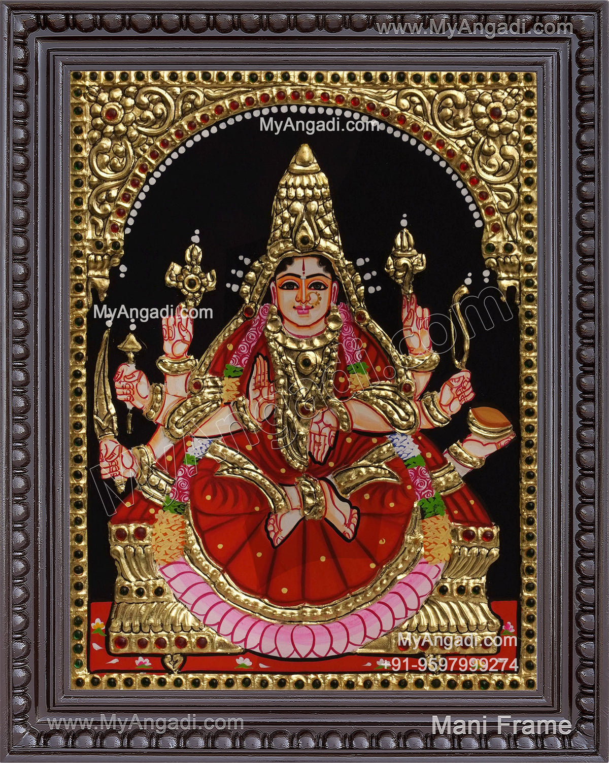 Veera Lakshmi Tanjore Painting